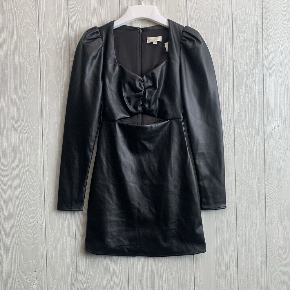 Torn By Ronny Kobo Gemma Faux Leather Mini Dress Size XS NWT